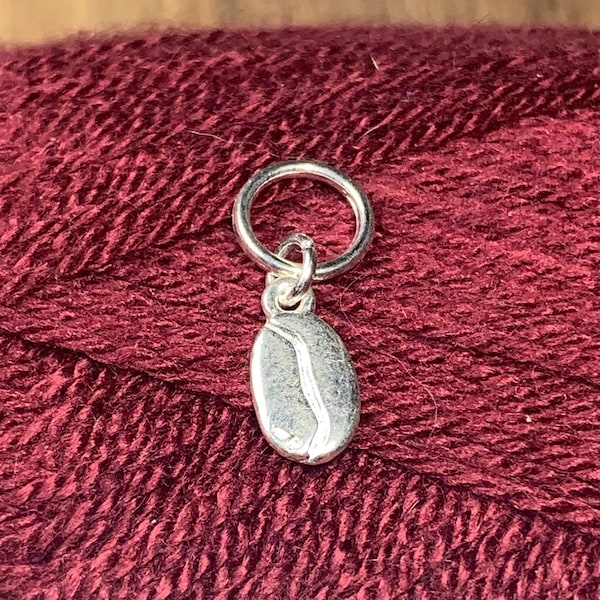 Silver Coffee Bean Stitch Marker/Progress Keeper Set - 1-5 pcs