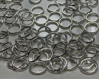 Silver Rings Stitch Marker Set - 10-30 pcs - For Needles Up To 6mm (Size 10 US)