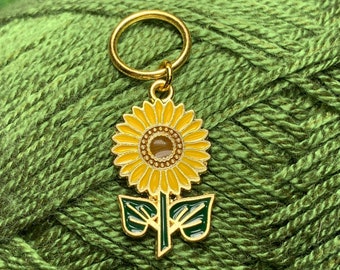 Sunflower Stitch Marker/Progress Keeper - 1 pc