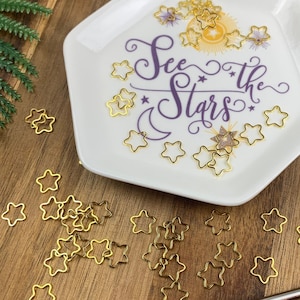 Golden Brass Star Stitch Marker Set - 10-30 pcs