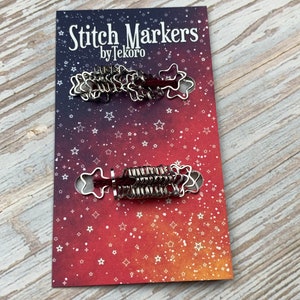 Silver Brass Star Stitch Marker Set 10-30 pcs 30