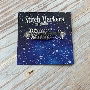 Silver Brass Star Stitch Marker Set 10-30 pcs 10