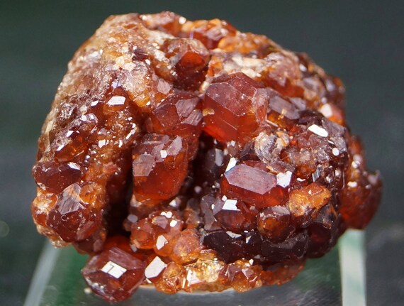Natural Red SPESSARTINE  Garnet  Crystal Mineral Specimen 31 Grams from Skardu Pakistan