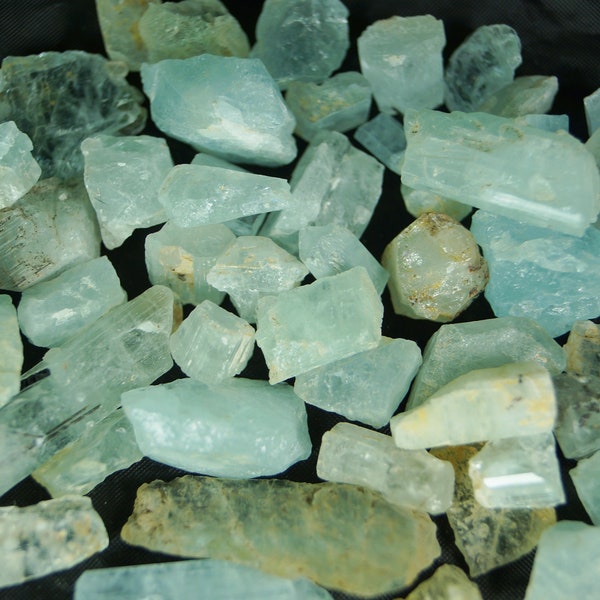 Aquamarine crystals minerals specimen 10 grams naturally raw rough wire wrap stones  Blue Beryl raw rough lot of specimens reiki healing