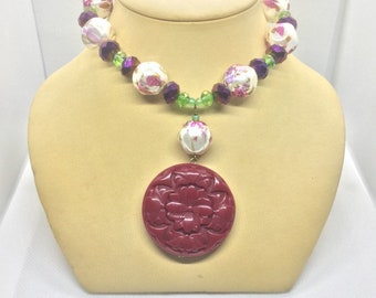 Red Lotus Necklace