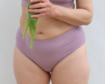 Lavender Organic Cotton Hipster Panties - Organic Cotton Underwear