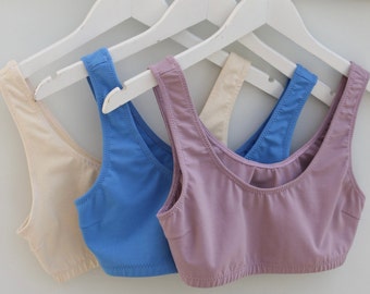 Organic Cotton Bralette in Lavender- GOTS Certified Organic Cotton Underwear