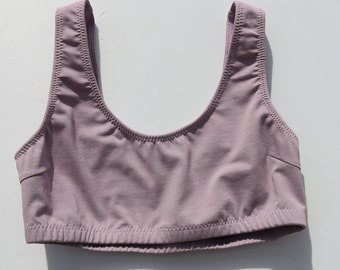 Organic Cotton Bralette in Lavender- GOTS Certified Organic Cotton Underwear