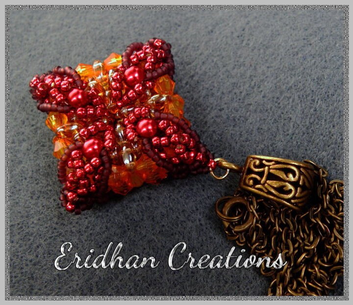 Pillow beaded pendant tutorial Etsy