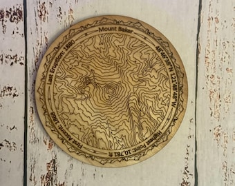 Colorado Mountain Wooden Coasters – Handmade Topographic Art