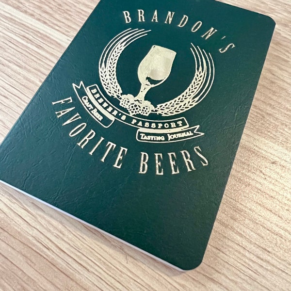 Craft Beer Log - Tasting Journal - The Brewer's Passport is the craft beer tasting journal for the modern day explorer. Can be customized