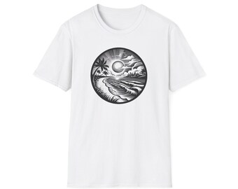 Beach Graphic Softstyle T-Shirt, Coastal Vacation Apparel
