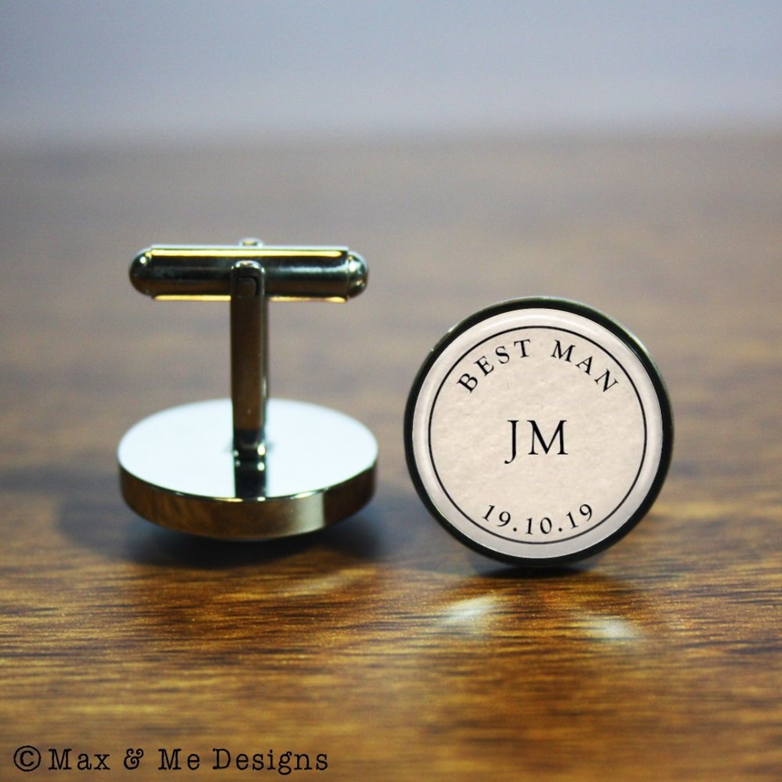 Best Man Personalised wedding cufflinks A personalized gift Etsy