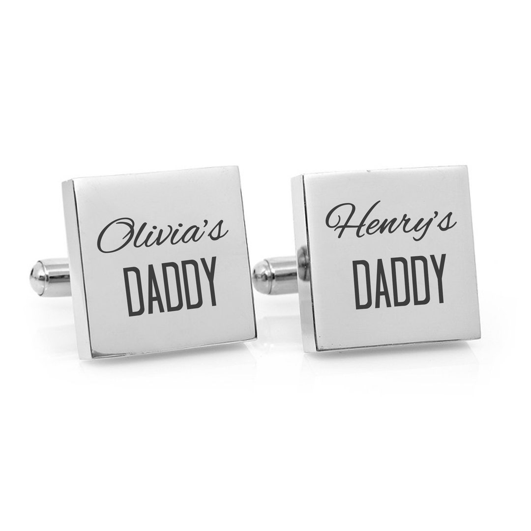 Personalised Father's Day Gift That's My Daddy Custom Silver Cufflinks