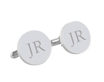 Groomsmen cuff links, Classic Monogram custom cufflinks, Engraved personalized cufflinks for groom, groomsmen & best man – free shipping