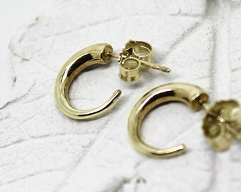 14k solid gold earrings hoop - Small Hoops Earrings - Mens Earings .