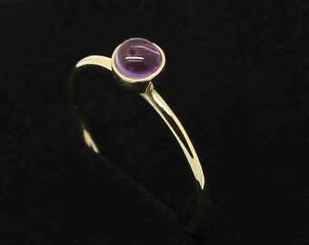 14k solid gold stacking rings with gems