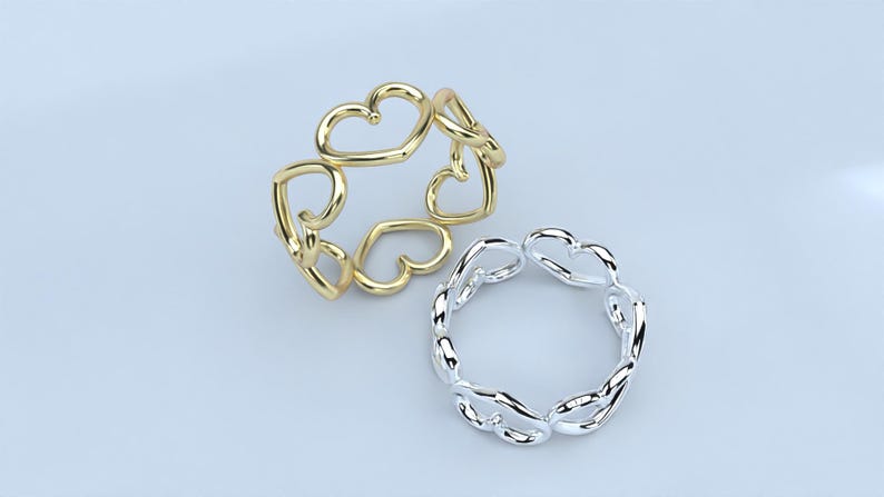 Delicate Heart Ring Digital File | R07 - Etsy