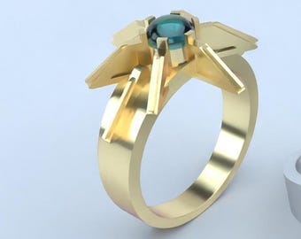 Geometric Flower Ring Digital 3D Files  | r03