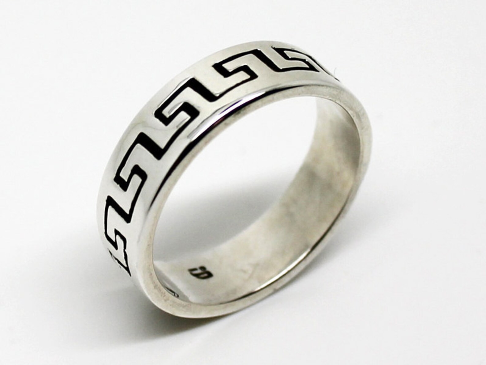 Greek Ring Silver Wedding Ring in a Greek Style . Etsy