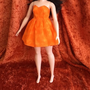 doll dress yellow orange