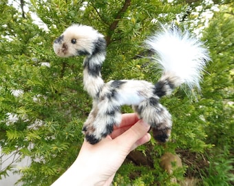 Dino Smok Figurka Lalka Ruchoma Plamka Beżowy Czarny Biały Fantastyczne Zwierzę Jerseydays Dekoracja Zwierzę Maskotka Cosplay Pluszowa Mitologia