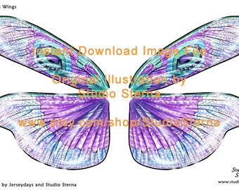 Drawing Fairy Wing fantasy mantis design color 1 insect instant download image file outlines template stock print cut make create dolls