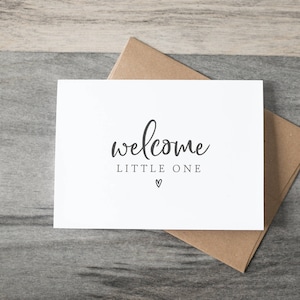 Tarjeta de bebé - Bienvenido pequeño