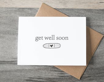 Get Well Soon Card - bandaid