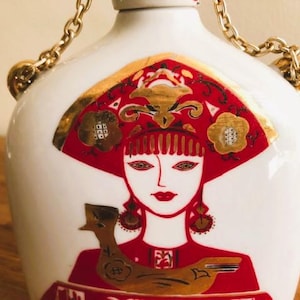 Vintage Karaffe / Wodka Karaffe / UdSSR Lomonosov Porzellan / Schnapsflasche / Sammlerstück