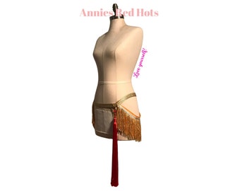 Athena Warrior Goddess Queen Custom Tassel Belt - Burlesque Costume - Any Size, Pick Your Colors and Style