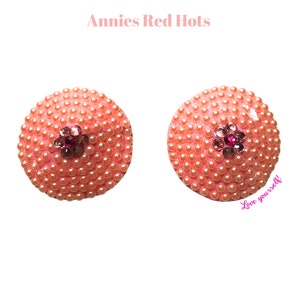 Rhinestone Tassel Nipple Pasties – Handmade Burlesque Drag Performance Pasties | Customizable, Reusable Showgirl Costume Accessories