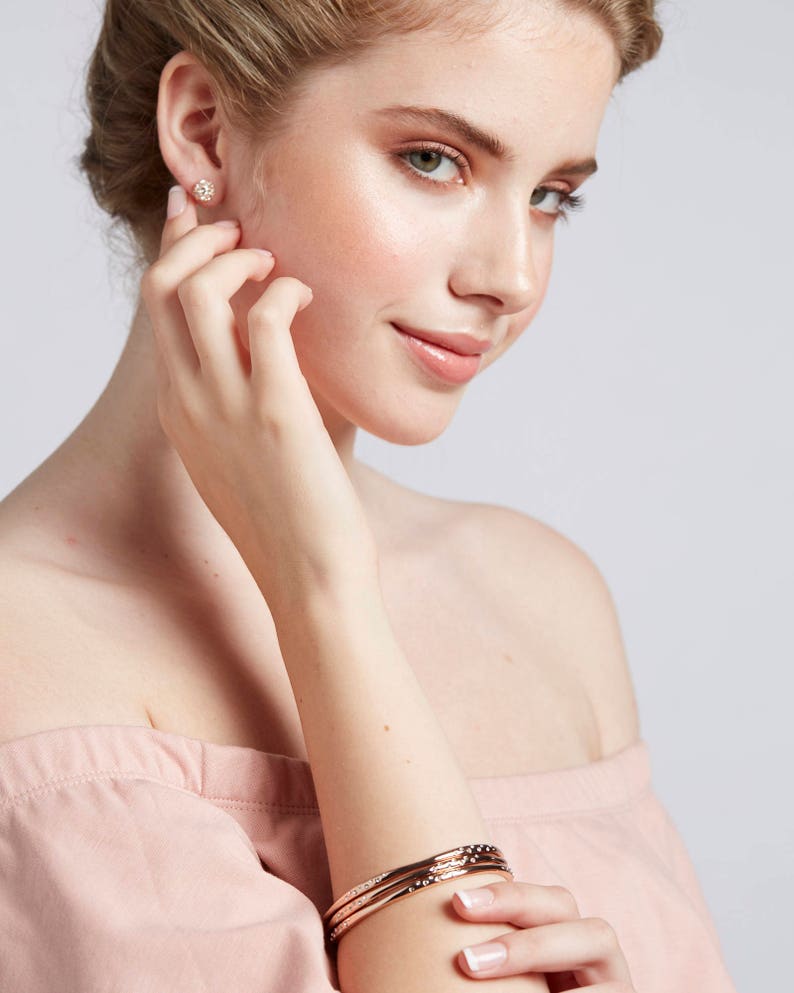 Rose Gold Bangles Rose Gold Bracelet Rose Gold Jewelry Rose Etsy Rose Gold Bangles Rose Gold Bracelet Rose Gold Jewelry Rose Etsy