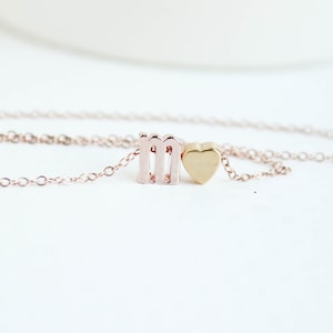 Rose Gold Letter Necklace, Lower Case Letter, Rose Gold Initial, Rose Gold Initial Necklace, Initial Jewelry