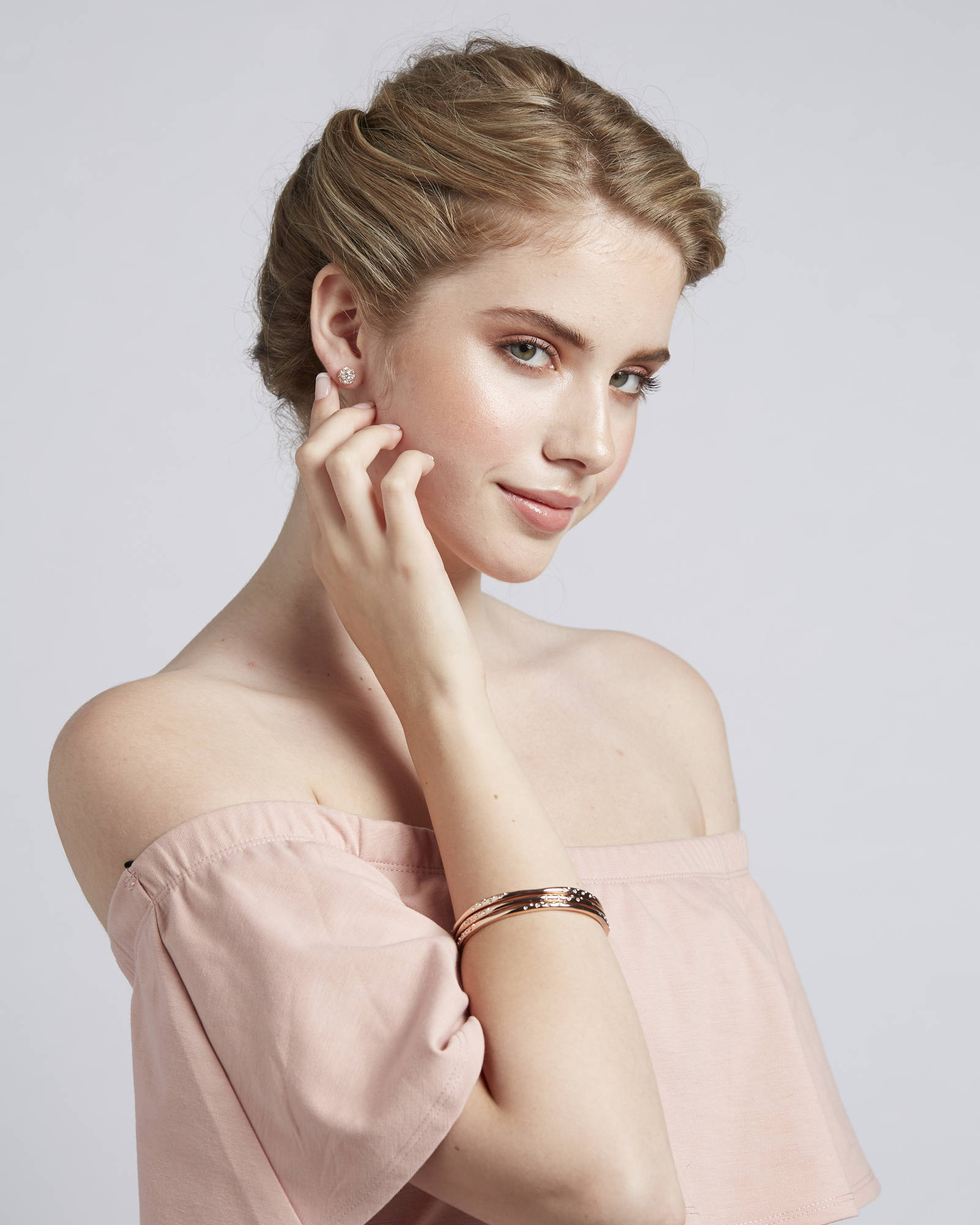 Rose Gold Bangles Rose Gold Bracelet Rose Gold Jewelry Rose Etsy