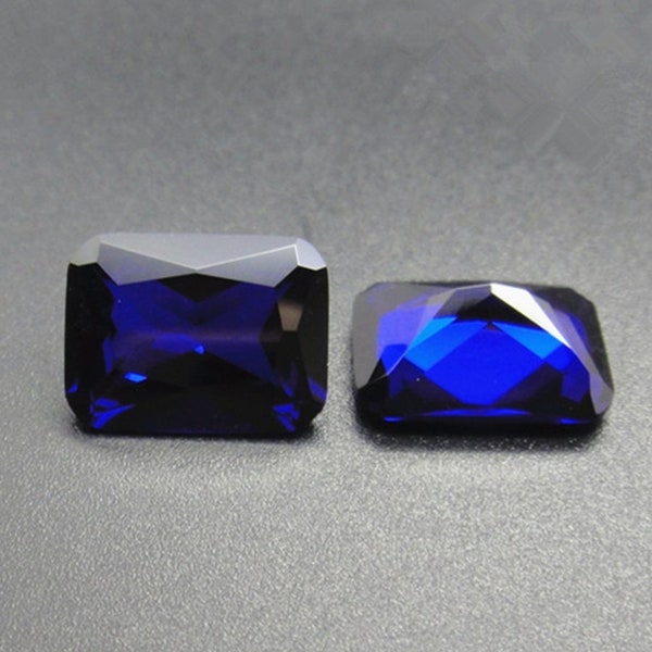 Brilliant Blue Spinel Rectangle Faceted Gemstone Radiant Cut Blue Spinel Gem Multiple Sizes to Choose C22L