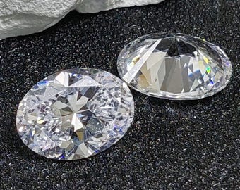 Grade AAA Cubic Zirconia Oval Cut Gemstone Egg Shape Faceted Cubic Zirconia Multiple Sizes to Choose C10Z