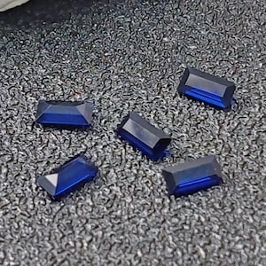 Intense Blue Spinel Rectangle Faceted Gemstone Small Size Rectangle Blue Spinel Gem Ideal for Wax Casting C52L