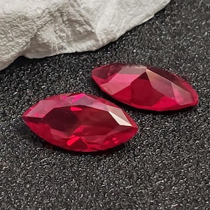 Rubí talla marquesa, rubí facetado, varios tamaños a elegir, C49R