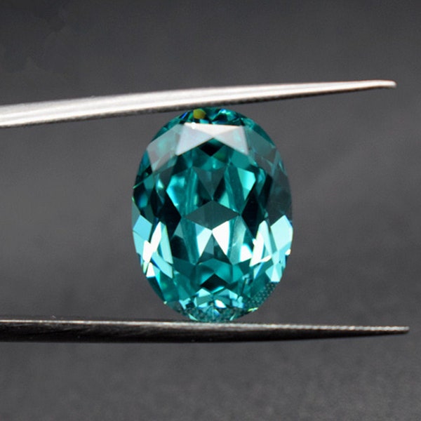 Paraiba Tourmaline ovale à facettes pierre précieuse en forme d'oeuf tourmaline bleu glacé plusieurs tailles au choix C48T