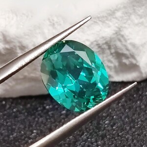 Paraiba Tourmaline Oval Faceted Gemstone Egg Shape Teal Blue Tourmaline Gem Multiple Sizes to Choose C48T image 2