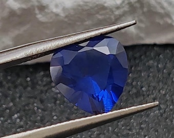 Intense Blue Spinel Heart Shape Faceted Blue Spinel Gem Ideal for Wax Casting Multiple Sizes to Choose C40L