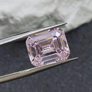 Grade AAA Light Pink Cubic Zirconia Rectangle Faceted Gemstone Emerald Cut Cubic Zirconia Multiple Sizes to Choose C65Z