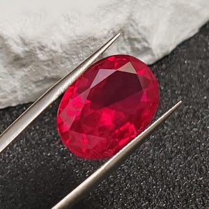 Blood-red Ruby Oval Cut Gemstone Egg Shape Faceted Ruby Gem Multiple Sizes to Choose C62R