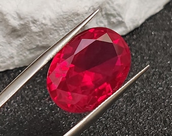 Blood-red Ruby Oval Cut Gemstone Egg Shape Faceted Ruby Gem Multiple Sizes to Choose C62R