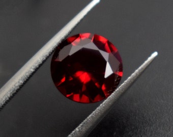 Ruby Round Faceted Gemstone Brilliant Cut Ruby Gem Dark Blood-red Ruby Múltiples tamaños para elegir C09R