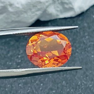 Pierre Grenat Spessartite 5,93 Ct Cabochon - Coupe Cabochon Ovale - Origine Namibie - Neuf Sans Emballage