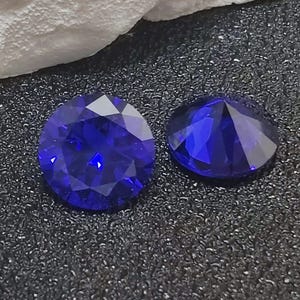 Sapphire Round Faceted Gemstone Brilliant Cut Sapphire Gem Multiple Sizes to Choose C45S