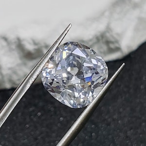 Grade AAA Cubic Zirconia Square Faceted Gemstone Cushion Cut Cubic Zirconia Multiple Sizes to Choose C12Z