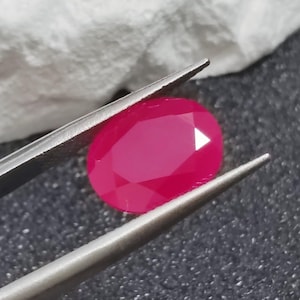 Blood-red Ruby with Inclusion Oval Cut Gemstone Egg Shape Faceted Ruby Gem Multiple Sizes to Choose C65R